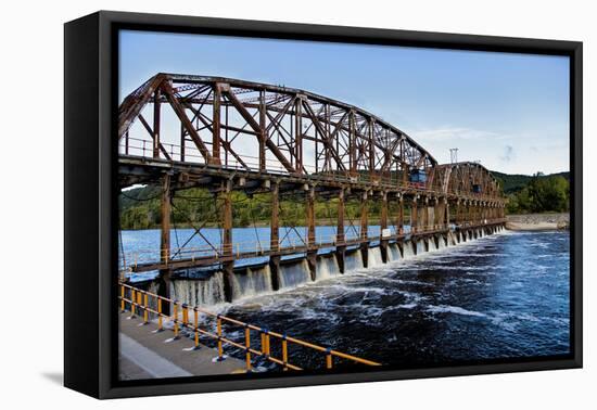 Dam on the Mohawk River in the Erie Canal System, New York, USA-Joe Restuccia III-Framed Premier Image Canvas