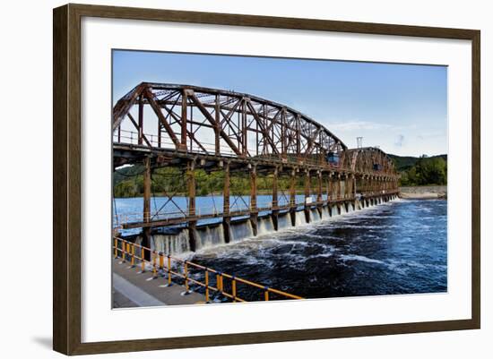 Dam on the Mohawk River in the Erie Canal System, New York, USA-Joe Restuccia III-Framed Photographic Print