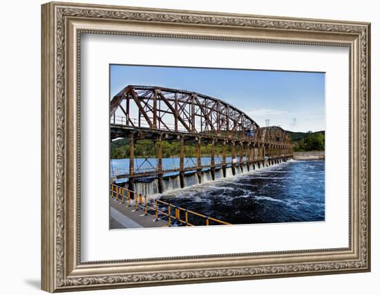 Dam on the Mohawk River in the Erie Canal System, New York, USA-Joe Restuccia III-Framed Photographic Print