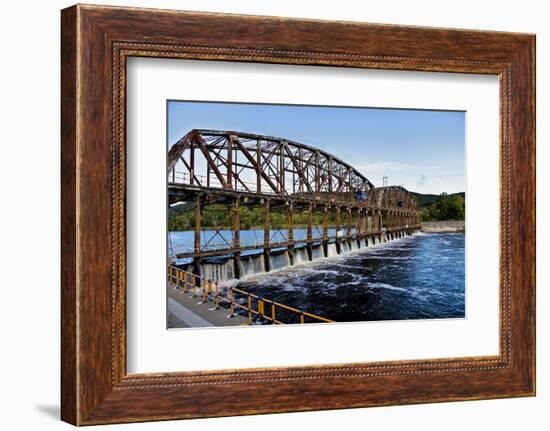 Dam on the Mohawk River in the Erie Canal System, New York, USA-Joe Restuccia III-Framed Photographic Print