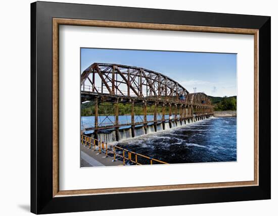 Dam on the Mohawk River in the Erie Canal System, New York, USA-Joe Restuccia III-Framed Photographic Print