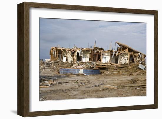 Damage Caused to Houses by Hurricane Katrina-John Cancalosi-Framed Photographic Print