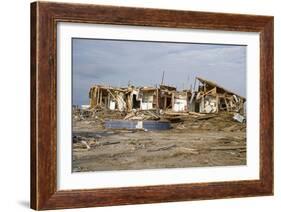 Damage Caused to Houses by Hurricane Katrina-John Cancalosi-Framed Photographic Print
