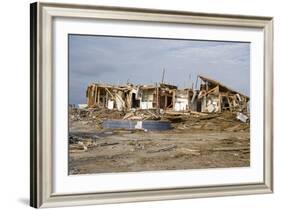 Damage Caused to Houses by Hurricane Katrina-John Cancalosi-Framed Photographic Print