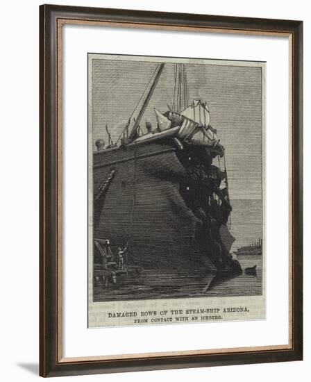 Damaged Bows of the Steam-Ship Arizona, from Contact with an Iceberg-null-Framed Giclee Print