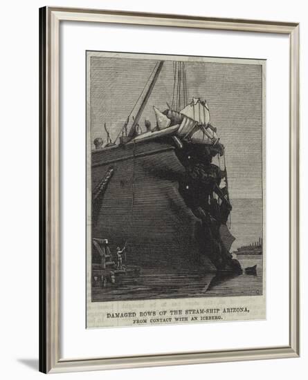 Damaged Bows of the Steam-Ship Arizona, from Contact with an Iceberg-null-Framed Giclee Print
