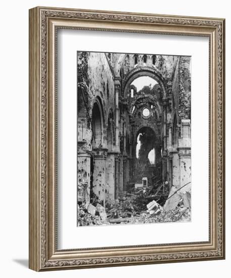 Damaged Interior of Albert Cathedral, France, World War I, C1914-C1918-Nightingale & Co-Framed Giclee Print