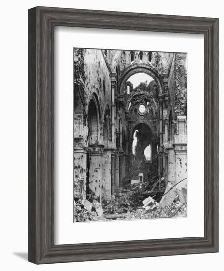 Damaged Interior of Albert Cathedral, France, World War I, C1914-C1918-Nightingale & Co-Framed Giclee Print