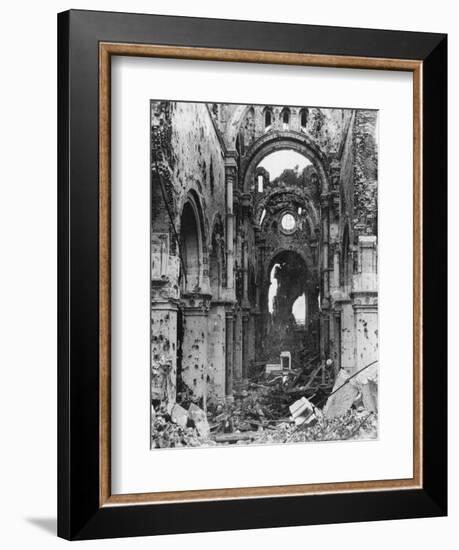 Damaged Interior of Albert Cathedral, France, World War I, C1914-C1918-Nightingale & Co-Framed Giclee Print