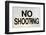 Damaged No Shooting Sign-Mr Doomits-Framed Photographic Print