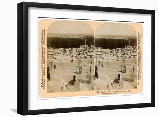 Damascus and its Gardens, as Seen from the North-West, Syria, 1900-Underwood & Underwood-Framed Giclee Print