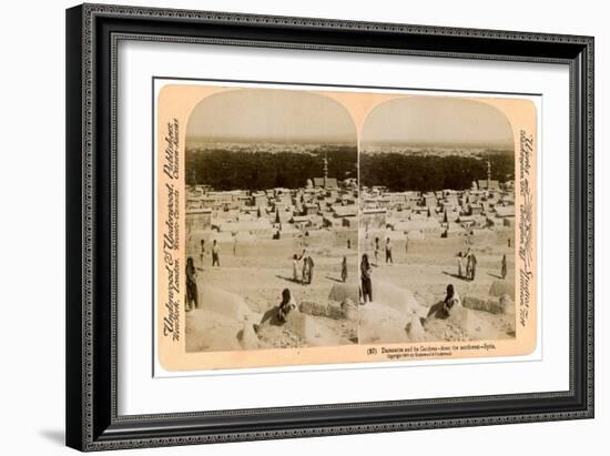 Damascus and its Gardens, as Seen from the North-West, Syria, 1900-Underwood & Underwood-Framed Giclee Print