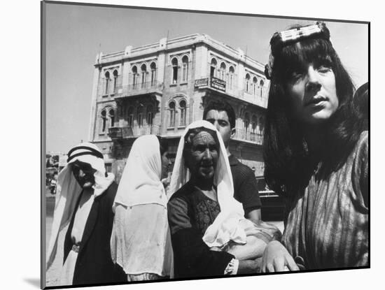 Damascus Gate Tourists-null-Mounted Photographic Print