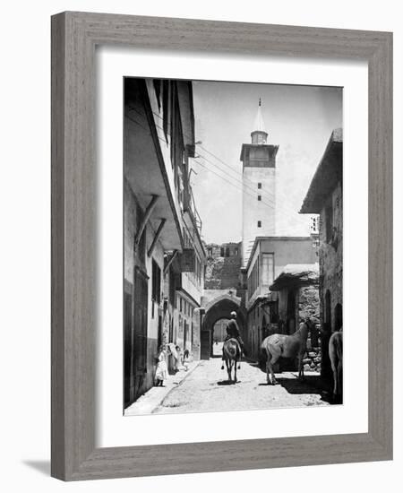 Damascus Street 1933-null-Framed Photographic Print