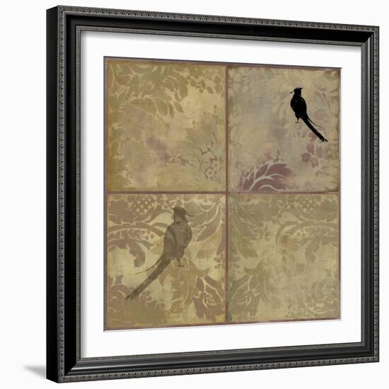 Damask Birds-Andrew Michaels-Framed Art Print