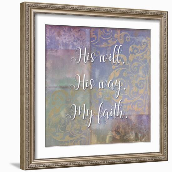 Damask Faith I-Color Bakery-Framed Giclee Print