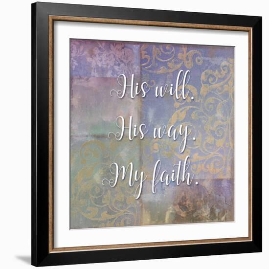 Damask Faith I-Color Bakery-Framed Giclee Print