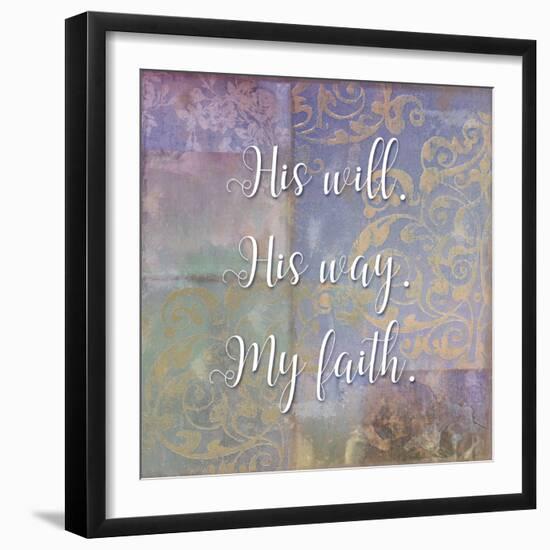 Damask Faith I-Color Bakery-Framed Giclee Print