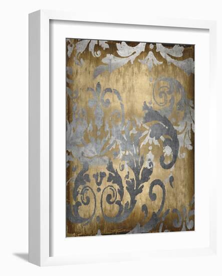 Damask in Gold I-Ellie Roberts-Framed Art Print