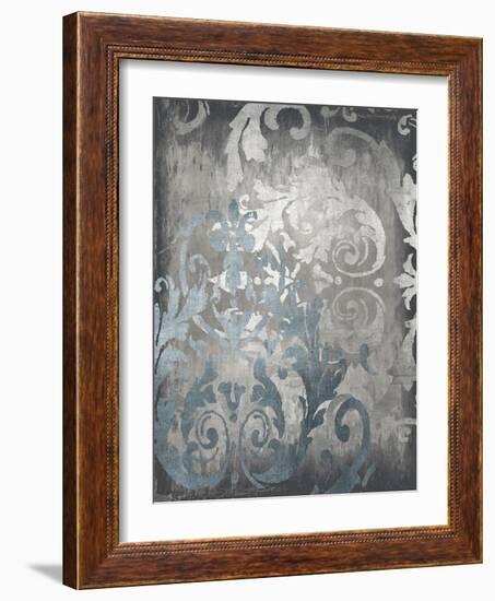 Damask in Silver II-Ellie Roberts-Framed Art Print