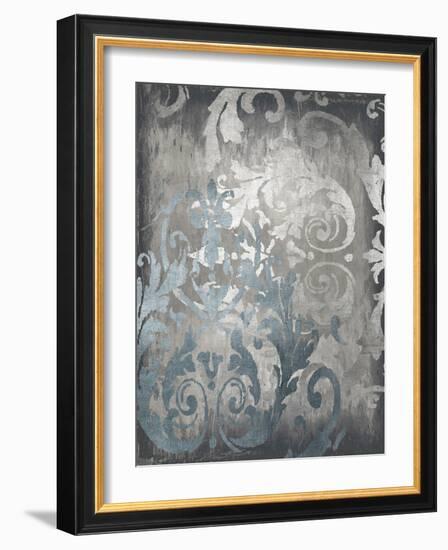 Damask in Silver II-Ellie Roberts-Framed Art Print