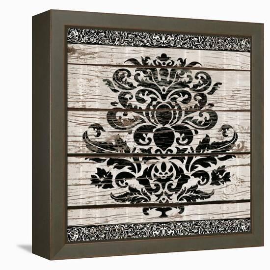 Damask Stripe I-Elizabeth Medley-Framed Stretched Canvas