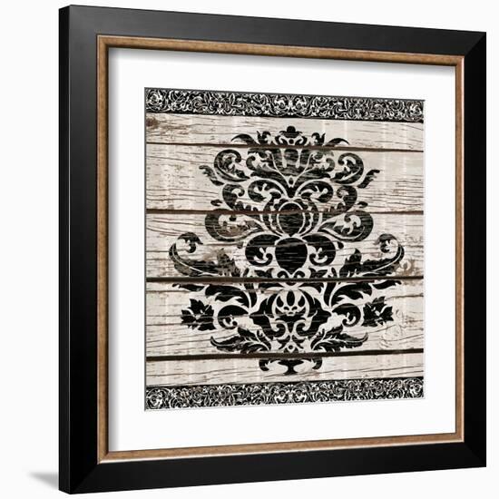 Damask Stripe I-Elizabeth Medley-Framed Art Print