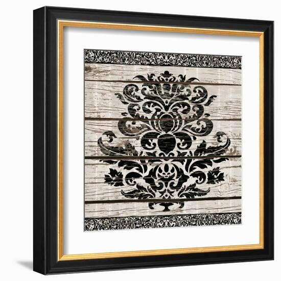 Damask Stripe I-Elizabeth Medley-Framed Art Print