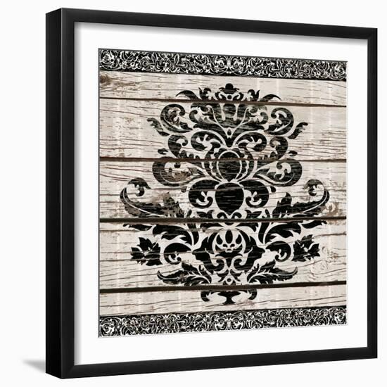 Damask Stripe I-Elizabeth Medley-Framed Art Print