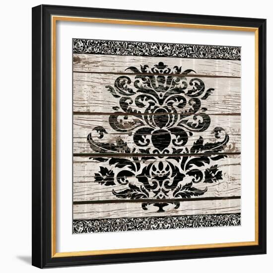 Damask Stripe I-Elizabeth Medley-Framed Art Print