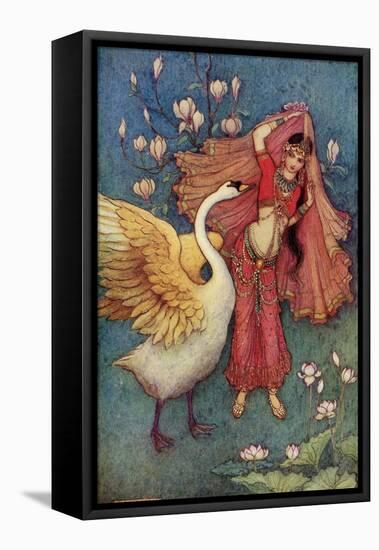 Damayanti and the Swan-Warwick Goble-Framed Premier Image Canvas