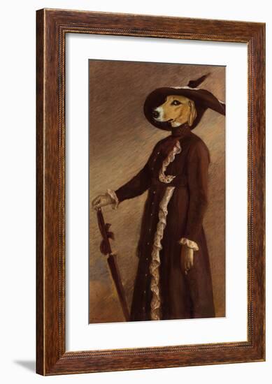 Dame a l'ombrelle-Thierry Poncelet-Framed Premium Giclee Print
