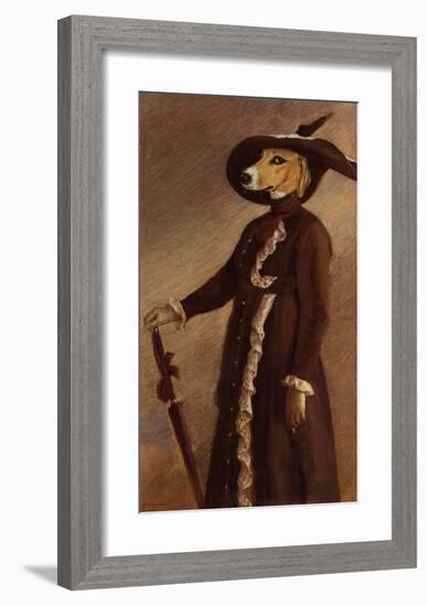 Dame a l'ombrelle-Thierry Poncelet-Framed Premium Giclee Print