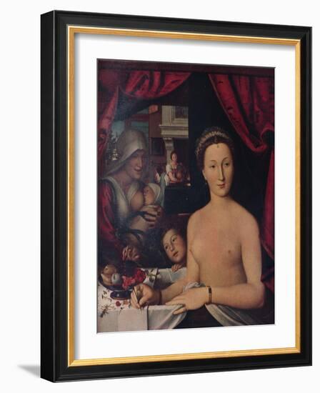 'Dame Au Bain (A Lady in Her Bath)', c1571-Francois Clouet-Framed Giclee Print