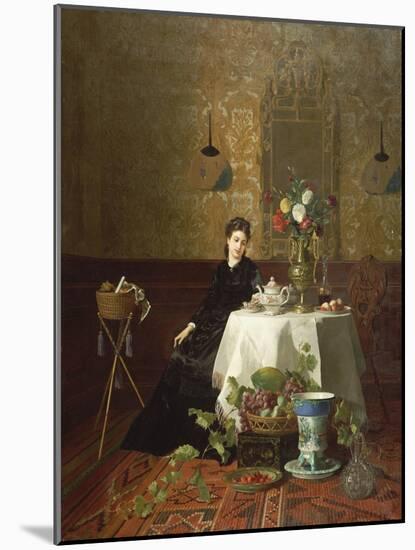 Dame Beim Tee-David Emil Joseph de Noter-Mounted Giclee Print