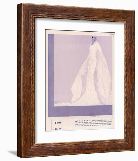 Dame Blanc-null-Framed Art Print