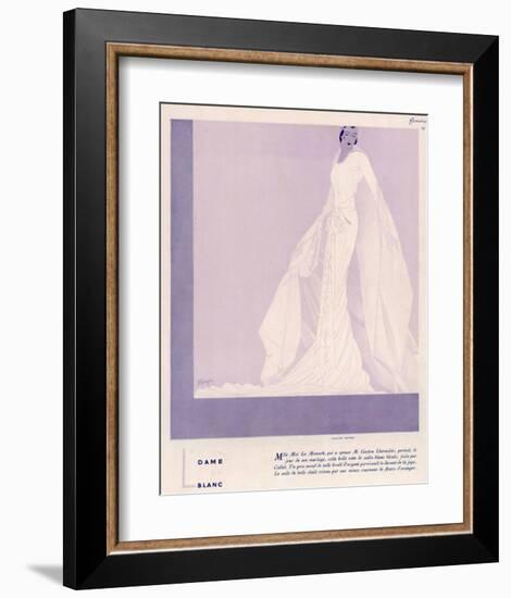 Dame Blanc-null-Framed Art Print