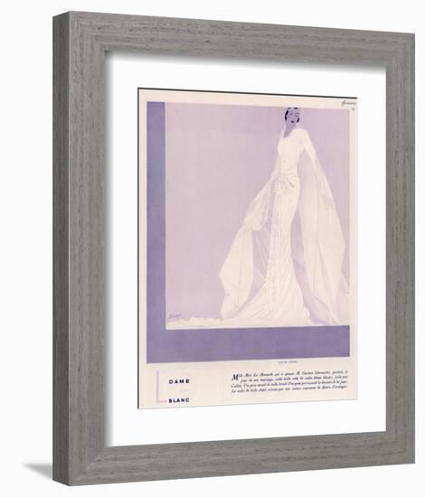 Dame Blanc-null-Framed Art Print
