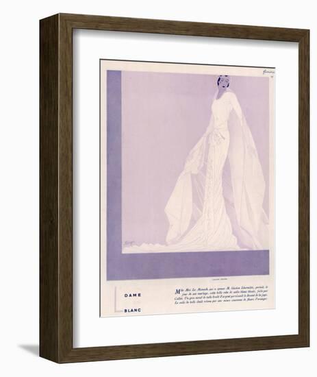 Dame Blanc-null-Framed Art Print