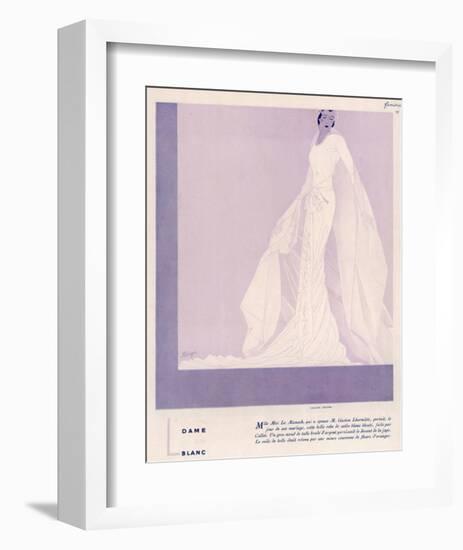 Dame Blanc-null-Framed Art Print