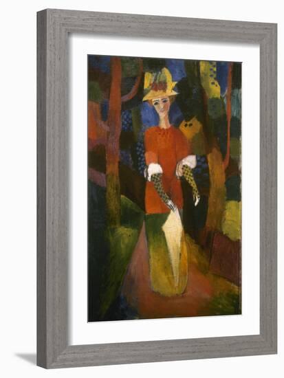Dame dans le parc-Auguste Macke-Framed Giclee Print