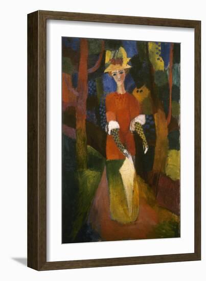 Dame dans le parc-Auguste Macke-Framed Giclee Print