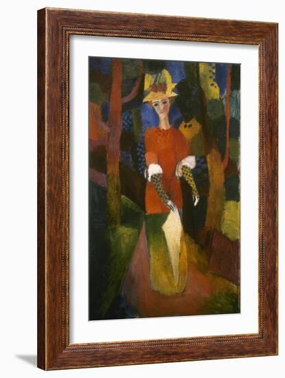 Dame dans le parc-Auguste Macke-Framed Giclee Print