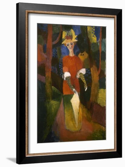 Dame dans le parc-Auguste Macke-Framed Giclee Print