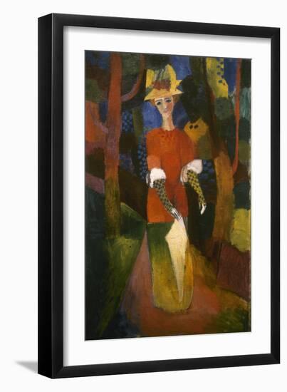 Dame dans le parc-Auguste Macke-Framed Giclee Print