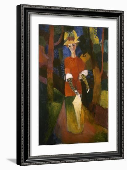 Dame dans le parc-Auguste Macke-Framed Giclee Print