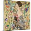 Dame Mit Fächer (Lady with a Fan), 1917-18 (Oil on Canvas)-Gustav Klimt-Mounted Giclee Print