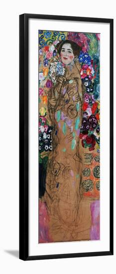 Dame Mit Faecher (Maria Munk) Lady with Fan, 1917/18-Gustav Klimt-Framed Giclee Print