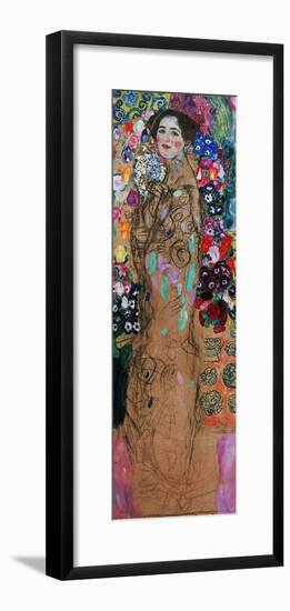 Dame Mit Faecher (Maria Munk) Lady with Fan, 1917/18-Gustav Klimt-Framed Giclee Print