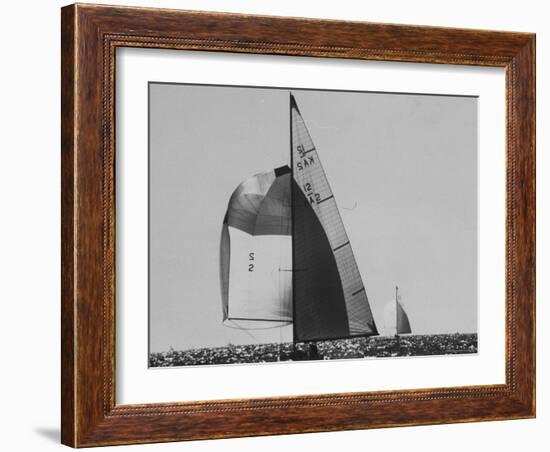 Dame Pattie Leading "Intrepid" in Americas Cup Races-George Silk-Framed Photographic Print